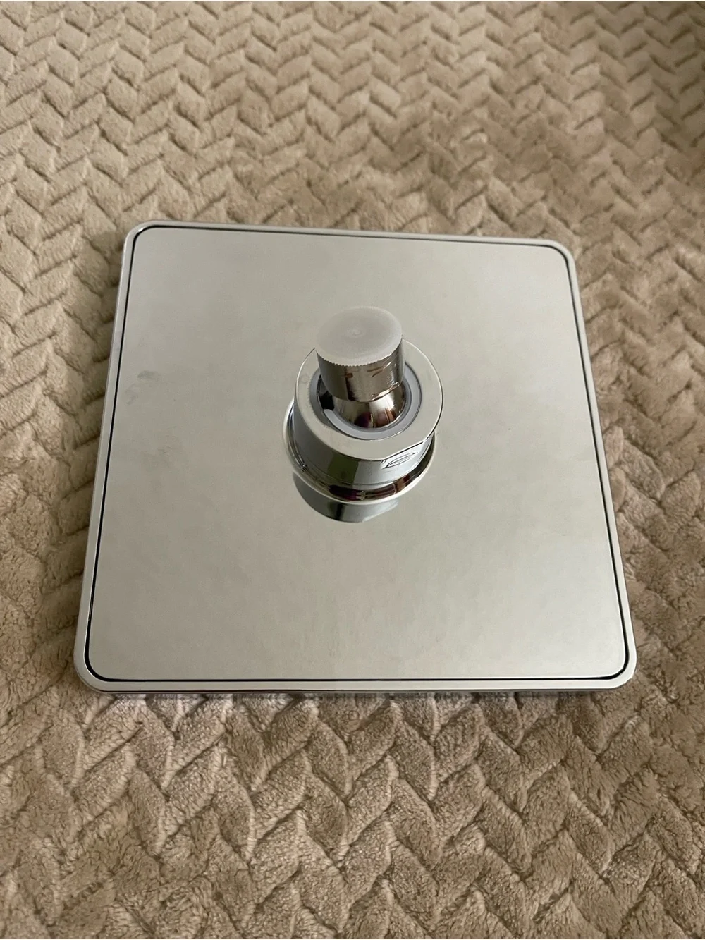 Square Stainless Steel Shower Head Panel - Silver
